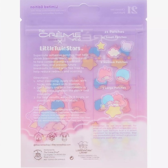 Blemish Patches | 𝐿𝒾𝓉𝓉𝓁𝑒 𝒯𝓌𝒾𝓃 𝒮𝓉𝒶𝓇𝓈  x  the CRÈME shop - Picture 2 of 3